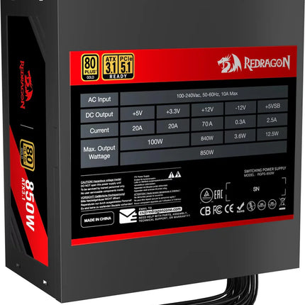 Redragon Power Supply GC-PS007-SE 850 W - Redragon Jordan