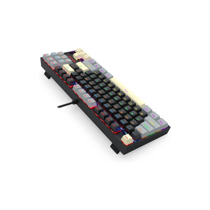 Redragon K552 Mechanical Gaming Keyboard, 87-Key Compact, LED Gaming Keyboard with Red Switches, Anti-Ghosting, Metal Frame for PC Gaming & Typing, Beginner-Friendly (Eclipse Gilded)