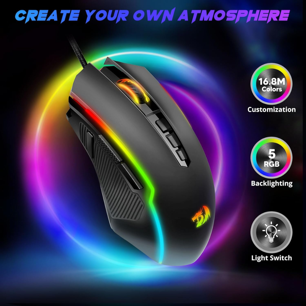 Redragon M910 RANGER RGB Gaming Mouse Mouse 15 JOD