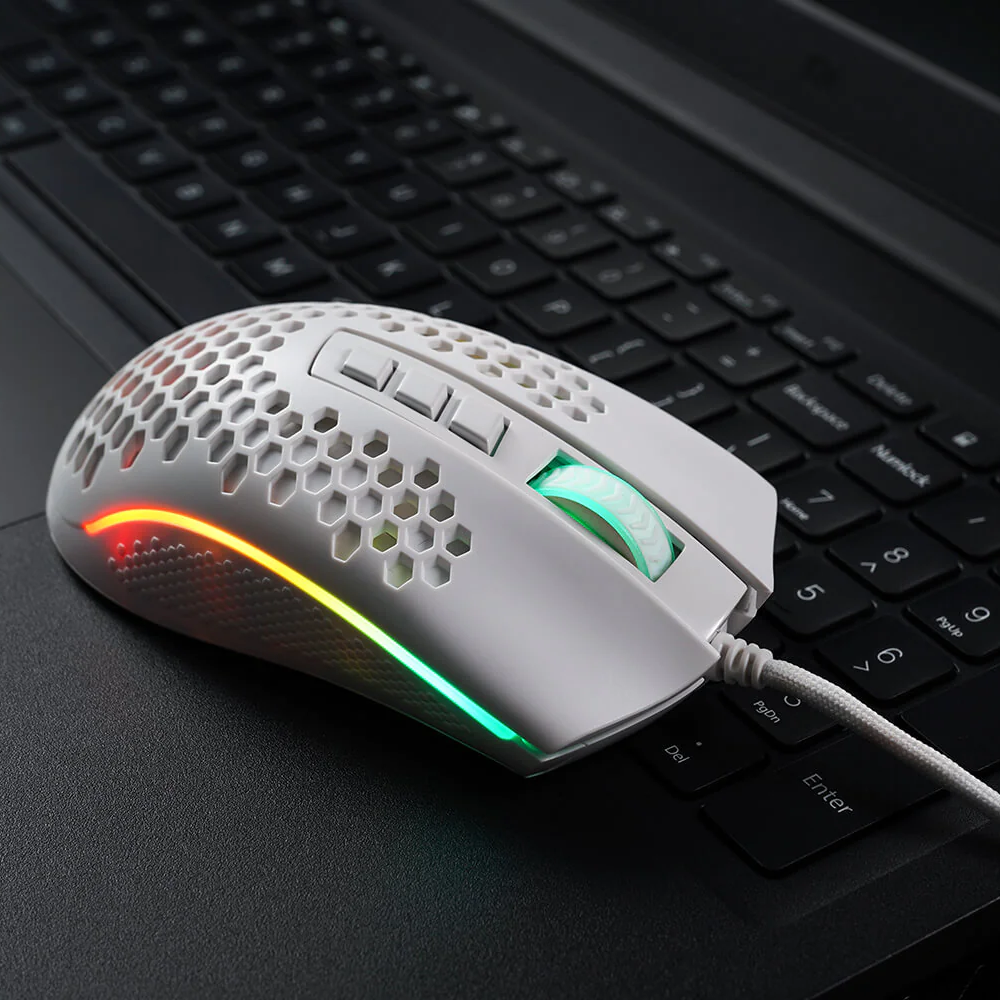 Redragon M808 Storm White Lightweight RGB Gaming Mouse Mouse 15 JOD