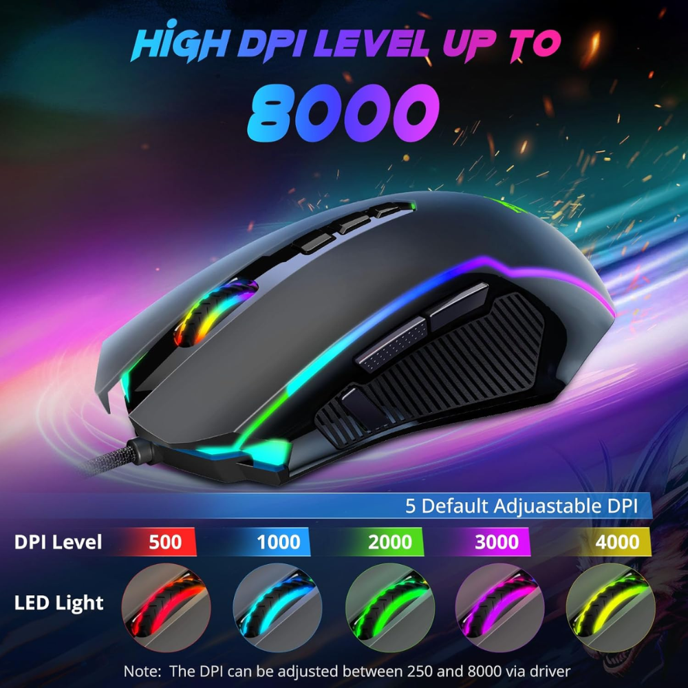 Redragon M910 RANGER RGB Gaming Mouse Mouse 15 JOD