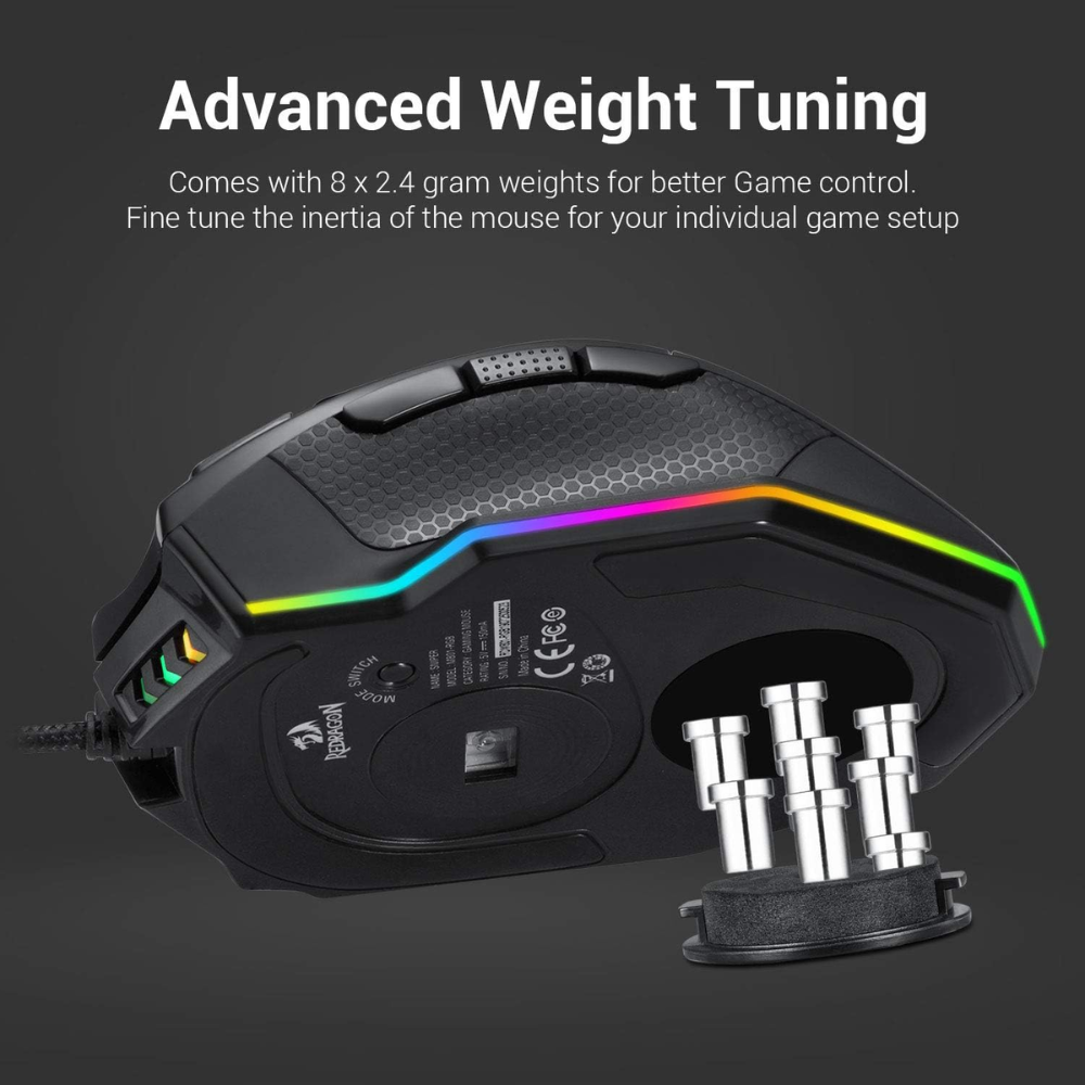 Redragon M801 Gaming Mouse LED RGB Mouse 20 JOD