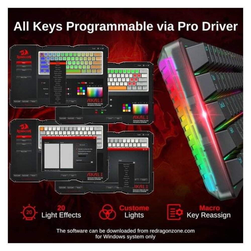 Redragon Akali K642-RGB 60% Hot-Swappable – Redragon Jordan Redragon Akali K642-RGB 60% Hot-Swappable – Redragon Jordan