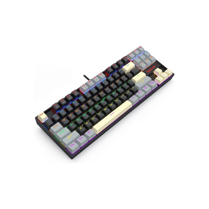 Redragon K552 Mechanical Gaming Keyboard, 87-Key Compact, LED Gaming Keyboard with Red Switches, Anti-Ghosting, Metal Frame for PC Gaming & Typing, Beginner-Friendly (Eclipse Gilded)