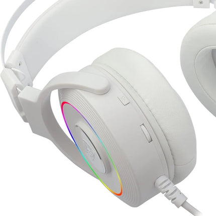 Redragon LAMIA 2 H320 white, USB RGB Gaming Headset w/stand - Redragon Jordan