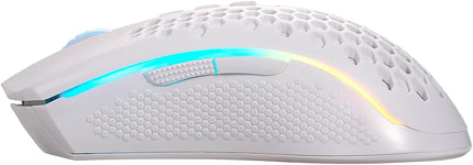 REDRAGON Mouse Gamer Storm Pro M808w-ks White Wireless, Honeycomb Shape, Wireless, 2.4GHz, USB Dongle/USB Wiring, 16000dpi - 8 Programmable Buttons - Redragon Jordan