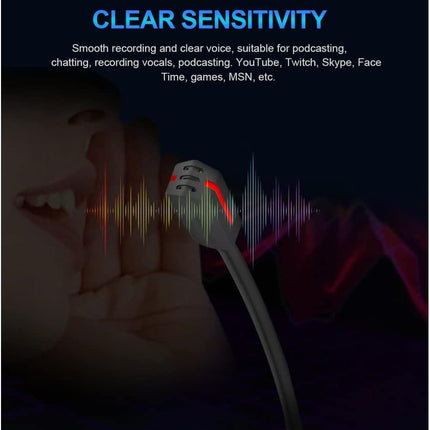 Redragon GM99 STIX USB RGB Gaming Stream Desktop Microphone to To Streaming, Podcasting,Studio Recording,YouTube,Skype for PC/Laptop