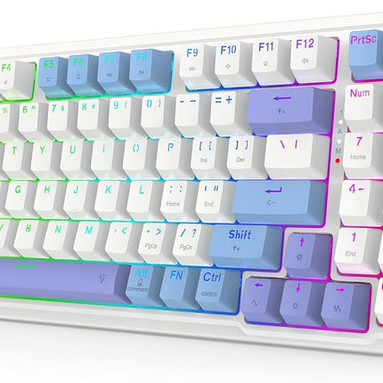 Keyboards Wired and wireless Bluetooth mechanical gaming keyboard Redragon Gloria Pro K664WBP-RGB-PRO white RGB