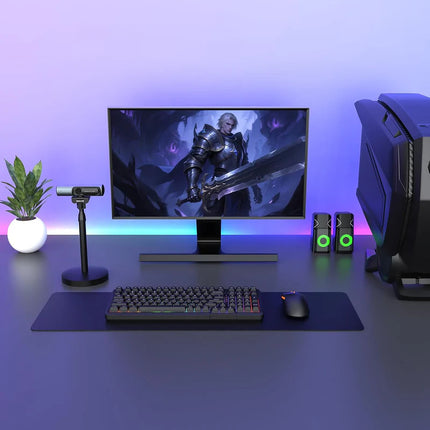 Redragon GW911 4K Webcam for PC, Ultra HD with Dual Noise-Cancelling Mic, PDAF Auto Focus, Auto Light Correction, Plug & Play, Privacy Cover – Works w/Zoom/Teams/Skype/Google Meet - Redragon Jordan