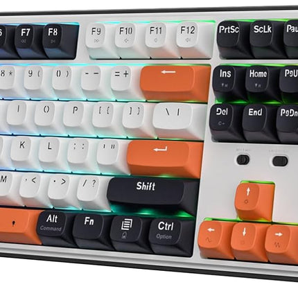 Redragon K689 PRO Wireless Gasket RGB Gaming Keyboard, 104 Keys + Extra 4 Hotkeys Mechanical Keyboard w/Upgraded Hot-swappable Socket, 3-Layer Noise Dampening, Round PBT Keycaps, Custom Linear Switch