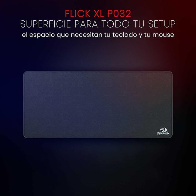 Redragon P032 Flick XL Mouse Pad with Stitched Edges Waterproof for Work Games Office Home