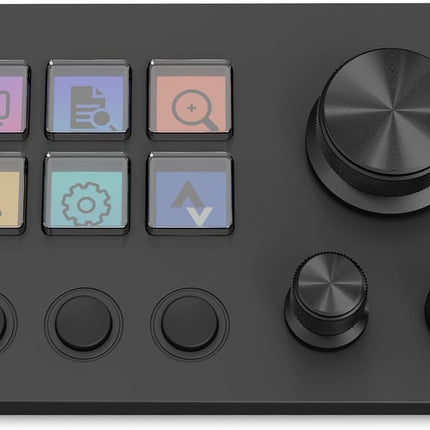 REDRAGON Skyrider SS-551 Smart Streaming Control Panel – Professional Stream Deck with 6 Programmable LCD Buttons and 3 Multi-Function Knobs, Quick and Convenient Control of Software and Apps