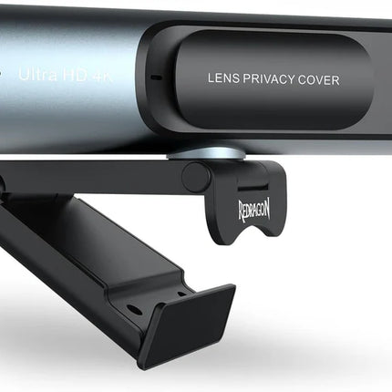Redragon GW911 4K Webcam for PC, Ultra HD with Dual Noise-Cancelling Mic, PDAF Auto Focus, Auto Light Correction, Plug & Play, Privacy Cover – Works w/Zoom/Teams/Skype/Google Meet - Redragon Jordan