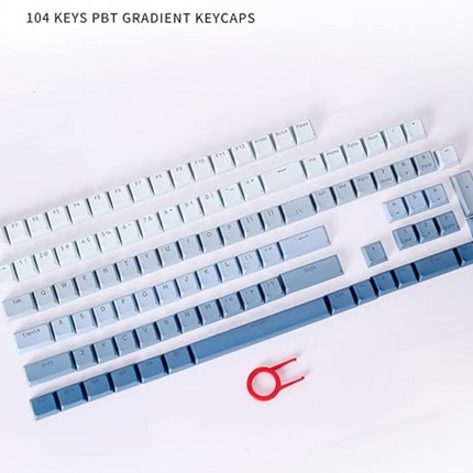 Redragon A134 Gradient Color Ombre Blue KeyCaps 104 Keys Keyboard 20 JOD