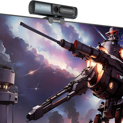 Redragon GW911 4K Webcam for PC, Ultra HD with Dual Noise-Cancelling Mic, PDAF Auto Focus, Auto Light Correction, Plug & Play, Privacy Cover – Works w/Zoom/Teams/Skype/Google Meet - Redragon Jordan