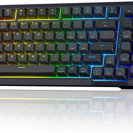 Redragon K688 Wireless Mechanical Keyboard, 3 Mode Gasket Mounted RGB Gaming Keyboard with Volume Knob, Pre-Lubed Linear Switches, MDA-Profile, 98 Keys Hot Swappable Creamy Keyboard for PC/Tablet/Xbox/PS4