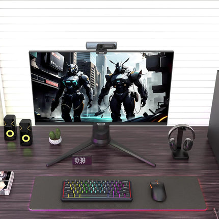 Redragon GW911 4K Webcam for PC, Ultra HD with Dual Noise-Cancelling Mic, PDAF Auto Focus, Auto Light Correction, Plug & Play, Privacy Cover – Works w/Zoom/Teams/Skype/Google Meet - Redragon Jordan