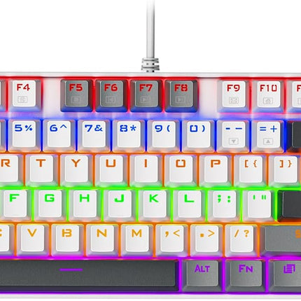 Redragon K552 Mechanical Gaming Keyboard, 87-Key Compact, LED Gaming Keyboard with Red Switches, Anti-Ghosting, Metal Frame for PC Gaming & Typing, Beginner-Friendly (Neo Nocturne)
