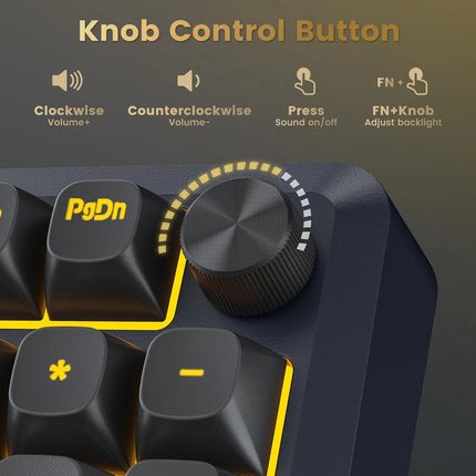 Redragon K688 Wireless Mechanical Keyboard, 3 Mode Gasket Mounted RGB Gaming Keyboard with Volume Knob, Pre-Lubed Linear Switches, MDA-Profile, 98 Keys Hot Swappable Creamy Keyboard for PC/Tablet/Xbox/PS4