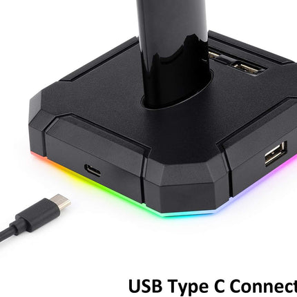 Redragon H858 3-Mode Wireless Gaming Headset, 7.1 Surround Sound + Redragon HA300 Scepter Pro Headset Stand Rgb.