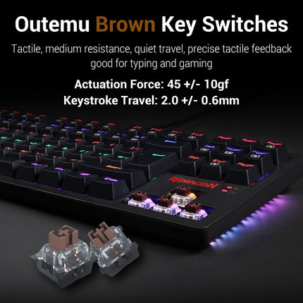 Redragon S113 Gaming Keyboard Mouse Combo Wired Mechanical