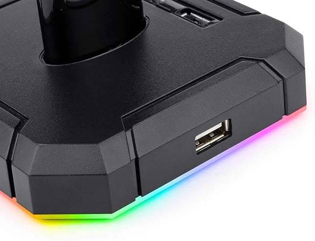 Redragon HA300 Scepter Pro Headset Stand, RGB Backlit Gaming Headphone Stand
