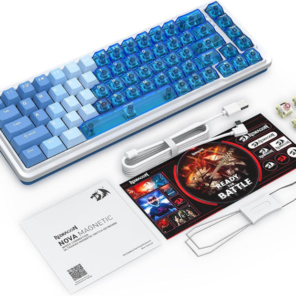 Redragon K709 HE Rapid Trigger Gaming Keyboard, 8K Wired Mechanical Keyboard w/Next-Gen UltraMag 100% POM Silky Magnetic Switch, Dual-Module Floating Patent Structure Design, 5-Layer Noise Dampening - Redragon Jordan