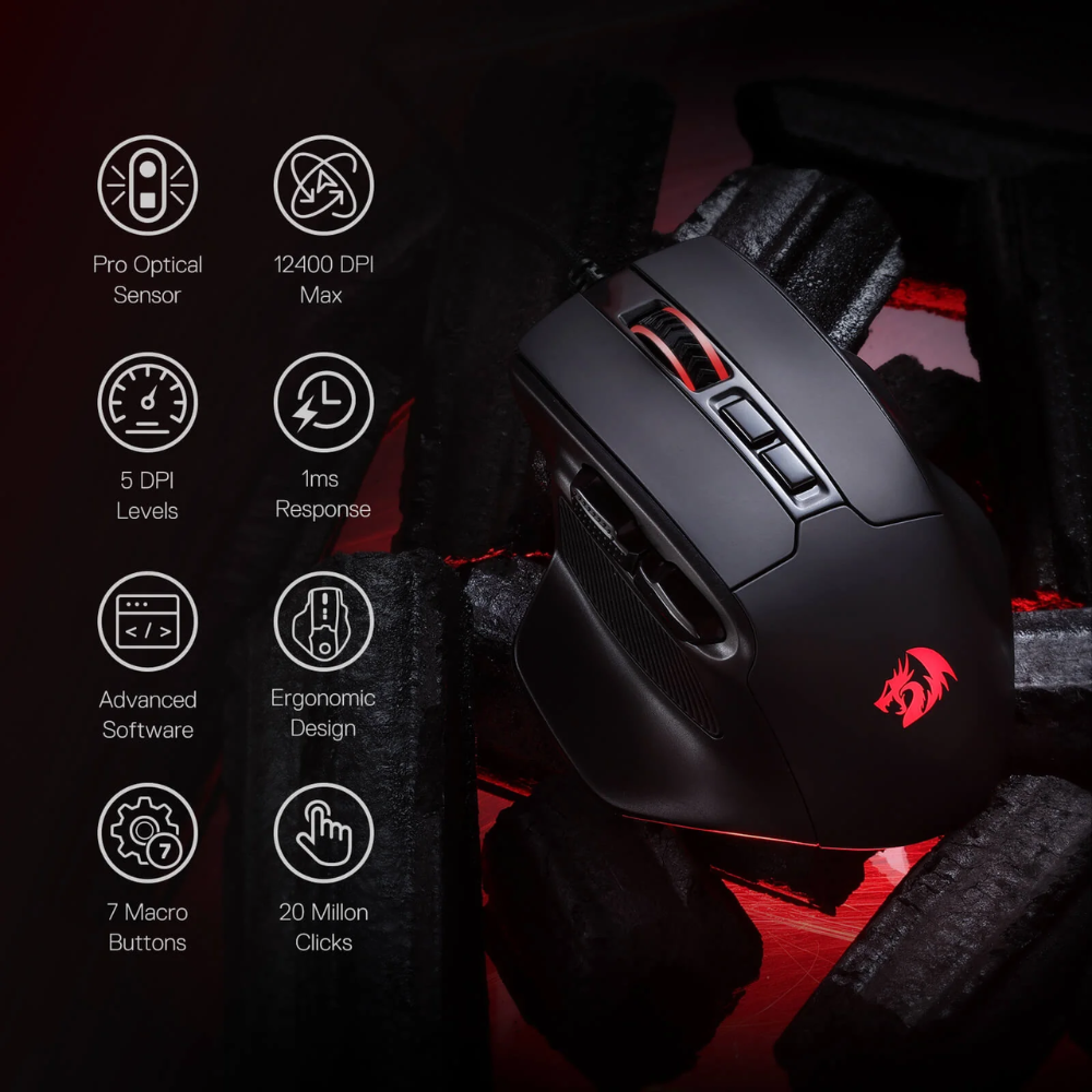 Redragon M806 Bullseye Gaming Mouse Mouse 20 JOD