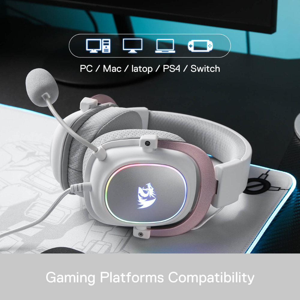 Redragon H510 ZEUS - X RGB White Wired Gaming Headset Headset 3.5 39 JOD