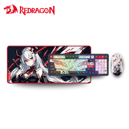 Eisa K686 Pro Se Keyboard &amp; K1NG M916 Pro (1K Hz) Mouse Anime Combo &amp; Mousepad 90-40