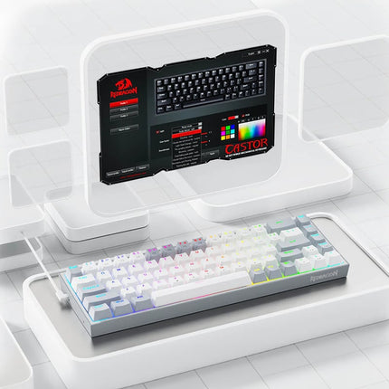 CASTOR K631 Grey 65% Wired RGB Gaming Keyboard