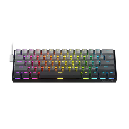Redragon FIZZ K617GGB Magnetic Switch Rapid Trigger Gaming Keyboard, 60% Wired Mechanical Keyboard w/ 8k Hz Polling Rate(0.1ms), Hyper-Fast 0.2mm Actuation Custom Switch Adjustable via Software - Misty Grey