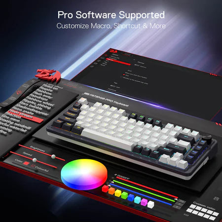 Redragon K673 PRO 75% Wireless Gasket RGB Gaming Keyboard