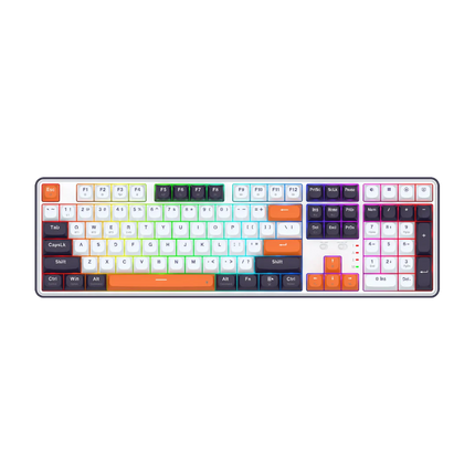 Redragon K689 PRO Wireless Gasket RGB Gaming Keyboard, 104 Keys + Extra 4 Hotkeys Mechanical Keyboard w/Upgraded Hot-swappable Socket, 3-Layer Noise Dampening, Round PBT Keycaps, Custom Linear Switch