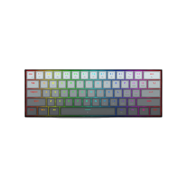 Redragon FIZZ K617GGB Magnetic Switch Rapid Trigger Gaming Keyboard, 60% Wired Mechanical Keyboard w/ 8k Hz Polling Rate(0.1ms), Hyper-Fast 0.2mm Actuation Custom Switch Adjustable via Software - Misty Grey