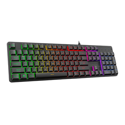 Redragon K521 Upgrade Rainbow LED Gaming Keyboard, 104 Keys Wired Mechanical Feeling Keyboard with Multimedia Keys, One-Touch Backlit, Anti-Ghosting, Compatible with PC, Mac, PS4/5, Xbox