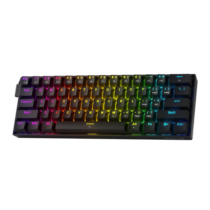 Redragon K617 HE Rapid Trigger Gaming Keyboard, 60% 61 Keys Wired Mechanical Keyboard w/Hyper-Fast Actuation, Dedicated Hall Effect Magnetic Switch, Actuation Point Adjustable, Essential Black