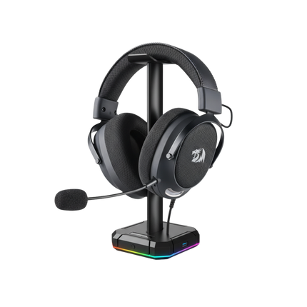 Redragon H858 3-Mode Wireless Gaming Headset, 7.1 Surround Sound + Redragon HA300 Scepter Pro Headset Stand Rgb.