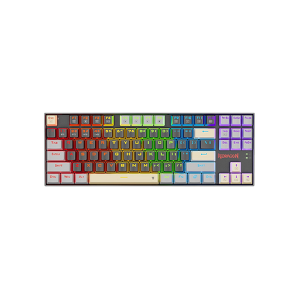 Redragon K552 Mechanical Gaming Keyboard, 87-Key Compact, LED Gaming Keyboard with Red Switches, Anti-Ghosting, Metal Frame for PC Gaming & Typing, Beginner-Friendly (Eclipse Gilded)
