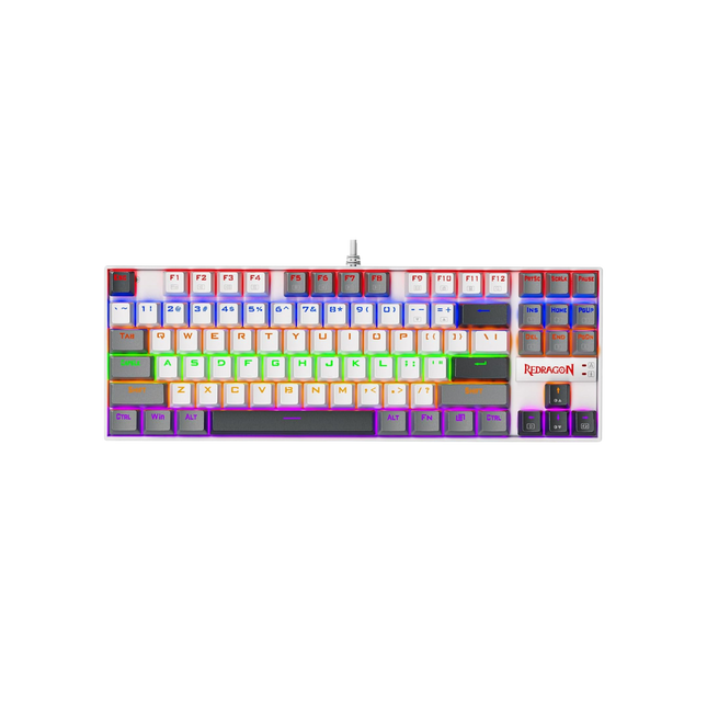 Redragon K552 Mechanical Gaming Keyboard, 87-Key Compact, LED Gaming Keyboard with Red Switches, Anti-Ghosting, Metal Frame for PC Gaming & Typing, Beginner-Friendly (Neo Nocturne)
