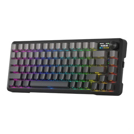 Redragon K724 PRO Wireless Gasket Gaming Keyboard w/Hype 1.14’’ TFT Screen & Knob, 81-Key 75% Mechanical Keyboard, 5-Layer Noise Dampening, Hot-Swap South-Facing RGB Socket, Gradient PBT Keycaps - Redragon Jordan