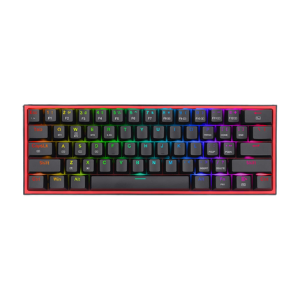 Redragon K616 Fizz Pro 60% Wirless /Wired RGB Gaming Keyboard, 61 Keys Compact Mechanical Keyboard Black, Linear Red Switch, Pro Driver/Software Supported