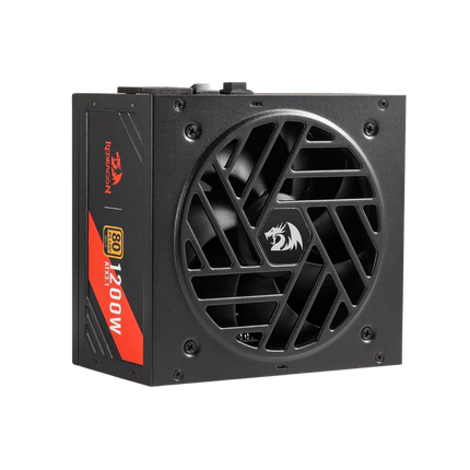 Redragon RGMS-1200W PRO 80+ Gold 1200 Watt Power Supply w/Upgraded ATX 3.1 & PCIe 5.1 Fully Modular, Compact 150mm Size, Smart ECO Low Noise Fan, 100% Japanese Capacitors, Full Mod Cables - Redragon Jordan