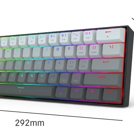 Redragon FIZZ K617GGB Magnetic Switch Rapid Trigger Gaming Keyboard, 60% Wired Mechanical Keyboard w/ 8k Hz Polling Rate(0.1ms), Hyper-Fast 0.2mm Actuation Custom Switch Adjustable via Software - Misty Grey