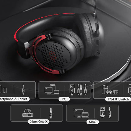 Redragon H386 Diomedes USB Gaming Headset – 7.1 Surround Sound (Black)