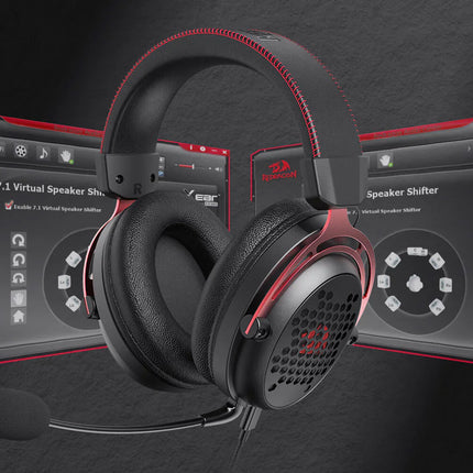 Redragon H386 Diomedes USB Gaming Headset – 7.1 Surround Sound (Black)