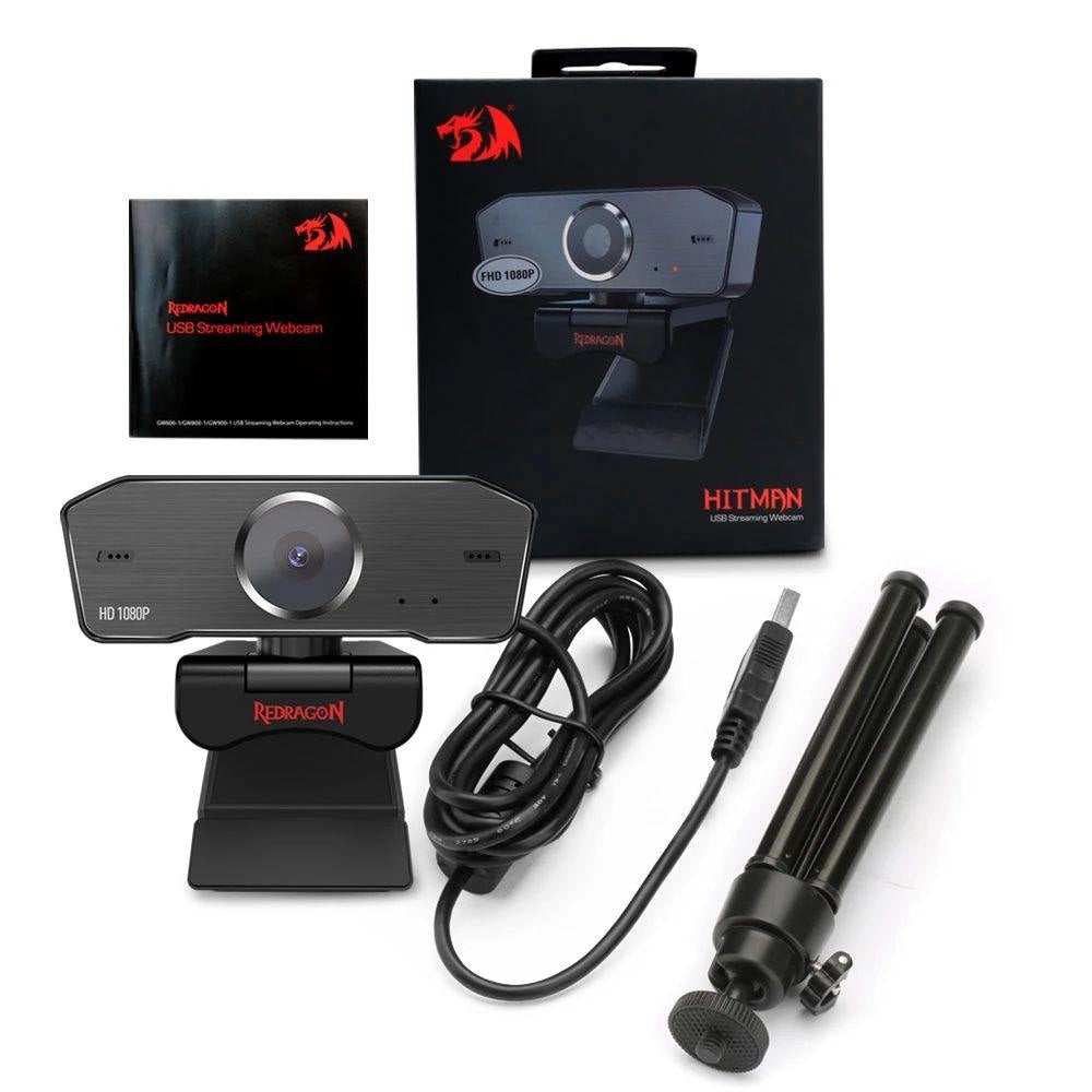 Redragon GW800 Hitman 1080P Webcam with Built - in Dual Microphone Streaming 39