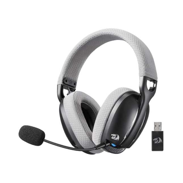 Redragon H878 3 Mode Wireless Blue Lighting Gaming Headset Lightweight 7.1