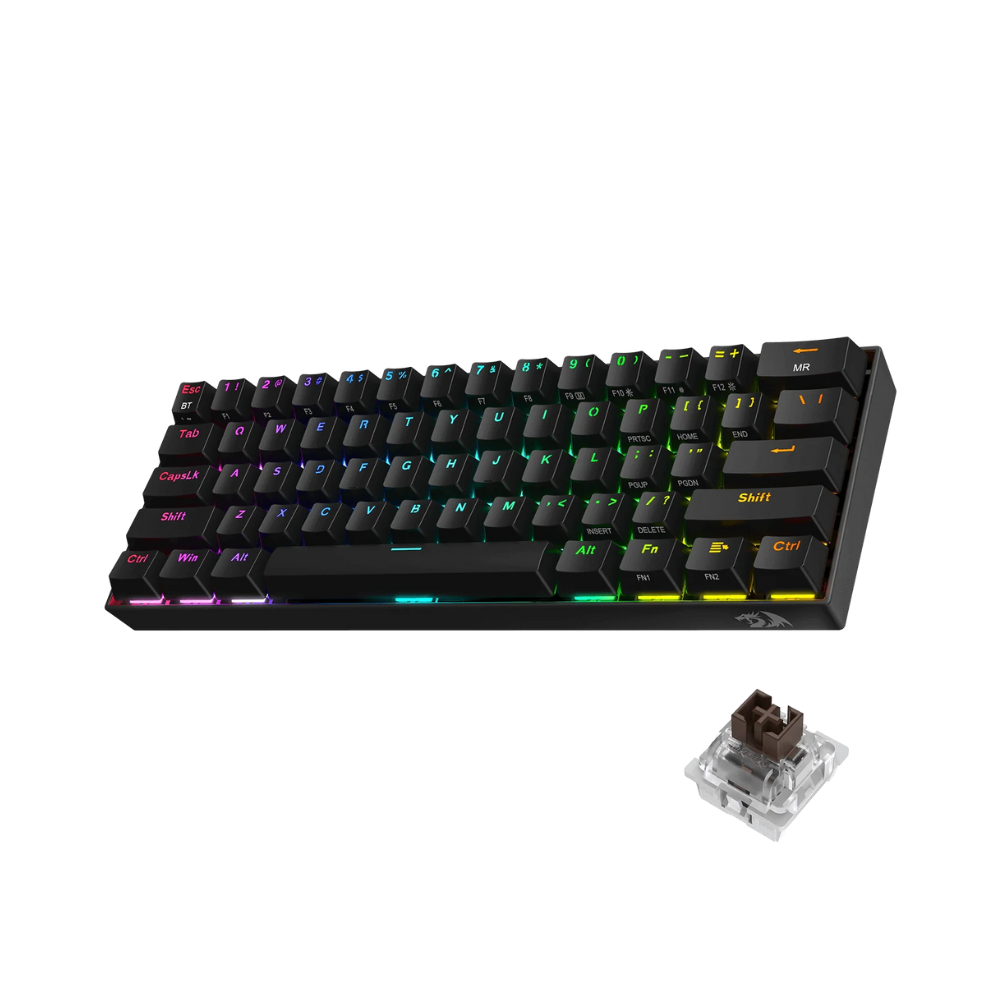 Redragon K530 Pro Draconic 60% Bluetooth/2.4Ghz/Wired - Brown Switch Keyboard