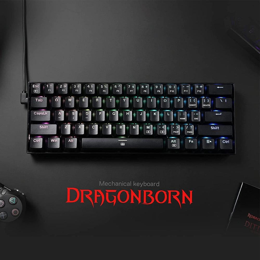 Redragon K630 Dragonborn 60% RGB Gaming Keyboard Keyboard 30 JOD